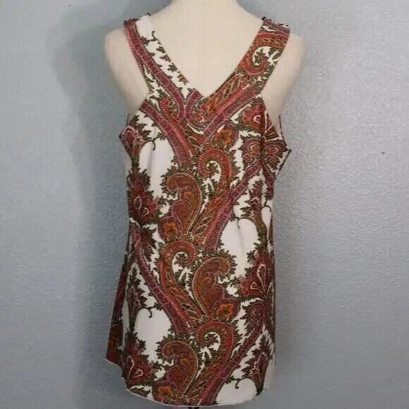 Studio Y Boho Beaded Sequined Sleeveless Blouse Size L - Picture 7 of 10